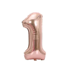 Globo Numero Rosa Gold 80cm - Cotillon Eli