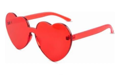 Anteojos Corazon Gafas Cristal Rojo Rosa Cotillon Despedida - tienda online