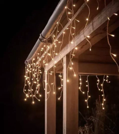 Cortina Luminosa Led Luz Fria O Calida Lluvia 3x 15-30-45cm - Cotillon Eli