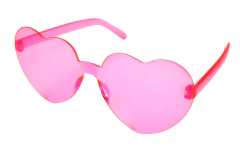Anteojos Corazon Gafas Cristal Rojo Rosa Cotillon Despedida - Cotillon Eli