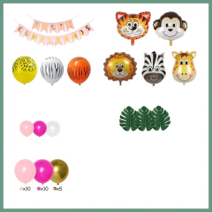 Set Deco Cumple Arco Globos Animales Animalitos Selva Safari en internet