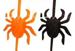 Cortina Arañas Naranja Negra Halloween Cotillón - comprar online