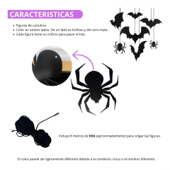 Figuras Decorativas Halloween Murcielagos Arañas Deco - comprar online