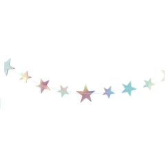 Guirnalda Estrellas Rosa Gold Dorada Deco Cumple Cotillon - tienda online