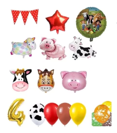 Kit Deco Cumple Granja Zenos Globos Animalitos Granja5700 en internet