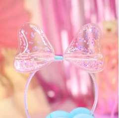 Vincha Moño Minnie Primer Año Rosa Nena Glitter - comprar online