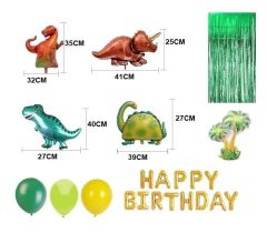 Set Deco Feliz Cumple Globos Dinosaurios Cortina DINO7360 - comprar online