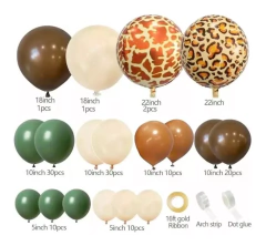 Arco Globos Safari Selva Verde Oliva Marron Bosque - comprar online