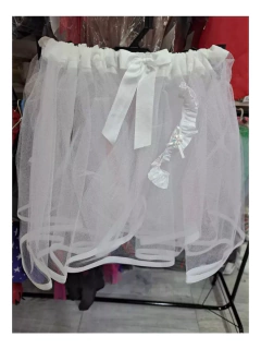 Tutu Blanco Novia Despedida De Soltera Pollera Con Liga - comprar online