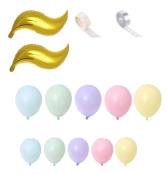 Arco Globos Cola Sirena Pastel Cola Sirenita Dorada - comprar online