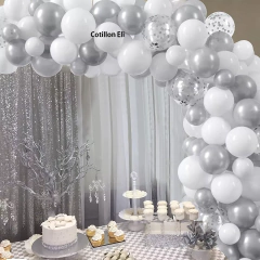 Arco Organ.globos Plateado Blanco Bodas Aniversario 15 Años - comprar online