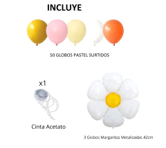 Combo Arco Globos Margaritas Primavera Color - comprar online