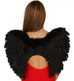 Alas De Angel Negras Con Plumas Ideal Disfraz Grandes - comprar online