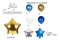 Set Globos Cumple Espacial Astronauta Cohete Luna Espacio - comprar online