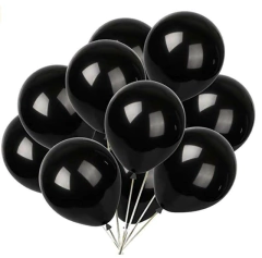 25 Globos Negros 10 Pulgadas - comprar online