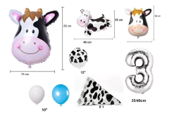 Set Globos Vaca Numero Globos Manchas Vaca Banderin - comprar online