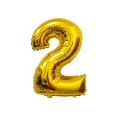 Globo Numero Dorado 80cm aprox - Cotillon Eli