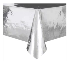 Mantel Metalizado Dorado Plateado Deco Cumple 137cmx274cm - comprar online