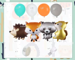 Combo Globos Animalitos Del Bosque Cumpleaños Decoración - comprar online