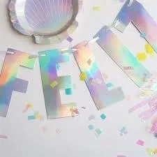 Banderin Guirnalda Feliz Cumpleaños Tornasol Irisdecente - comprar online