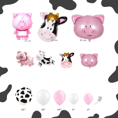 Set Globos Animales Granja Globos Vaca 85 Cm Cerdito 85 Cm Granja6840 - comprar online
