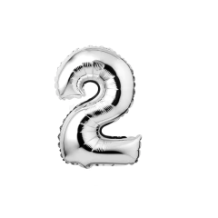 Globo Numero Plateado 80cm - tienda online