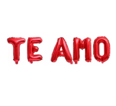 Globos Te Amo Letras Metalizadas Aniversario San Valentin - comprar online