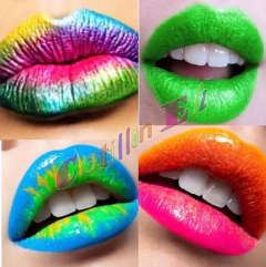 4 Lápiz Labial Fluo Glow Pinta Cara Maquillaje Brilla Luz Uv - comprar online