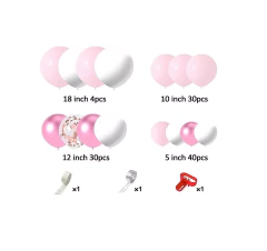 Set Deco Arco Globos Cumple 2do Año Nena Rosa Blanco - comprar online