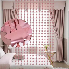 Cortina Metalizada Estrellas Rosa Gold Guirnalda Cotillon - comprar online