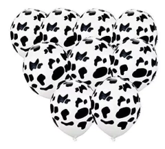 Globo Latex Mancha De Vaca Granja X 12 Unidades - comprar online
