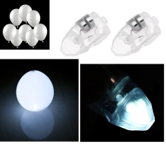 30 Globos Blancos 12 Pulgadas C/ Luz Led Blanca - Fiestas - comprar online