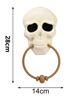 Halloween Timbre Embrujado Calavera Habla Luz Led Sonido - tienda online