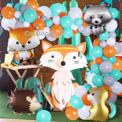 Combo Globos Animalitos Del Bosque Cumpleaños Decoración - Cotillon Eli