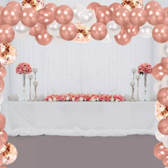 Arco Organico 100 Globos Rosa Gold Y Confetti Deco Cumple en internet