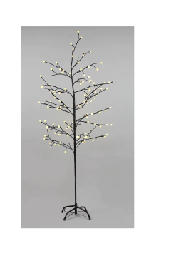 Arbolito Luminoso Led Arbol Navidad Deco Luz Calida Negro en internet