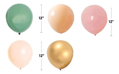 Arco Globos Rosa Y Verde Retro Durazno Rosa Claro Chrome en internet