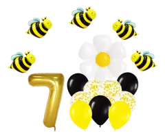 Combo Globos Abejitas Abeja Flor Margarita Primavera - Cotillon Eli