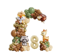 Globos 1 Añito Animalitos Bosque Verde Oliva Bambi Primer en internet