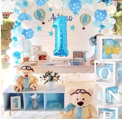 Set Deco Arco Globos Cumple Primer Añito 1 Año Num. Grande en internet