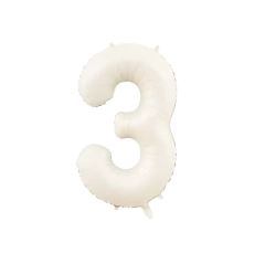 Globo Numero Natural Beige Crema 80cm - Cotillon Eli