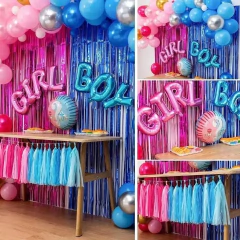 Arco Orgánico Globos Revelacion Genero Baby Shower en internet
