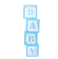 Set Cubos Letras Baby Rosa Celeste Globos Pastel Bloques en internet