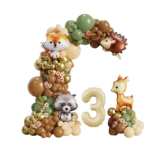 Globos 1 Añito Animalitos Bosque Verde Oliva Bambi Primer - Cotillon Eli