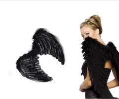 Alas De Angel Negras Con Plumas Ideal Disfraz Grandes en internet