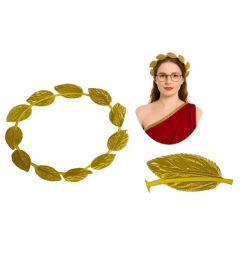 Vincha Corona Laureles Griega Romana Emperador Dorada en internet