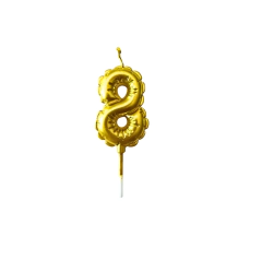 Vela Numero Forma de Globito Dorada - tienda online