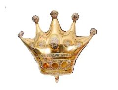 Globo Corona Dorado Metalizado Cumpleaños Rey Reina Deco - Cotillon Eli