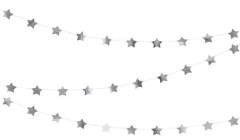 Guirnalda Estrellas Rosa Gold Dorada Deco Cumple Cotillon