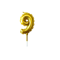 Vela Numero Forma de Globito Dorada en internet